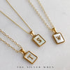 Mother of Pearl Initial Necklace