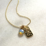 Birthstone and Flower Pendant Necklace