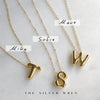 Bubble Letter Initial Necklace