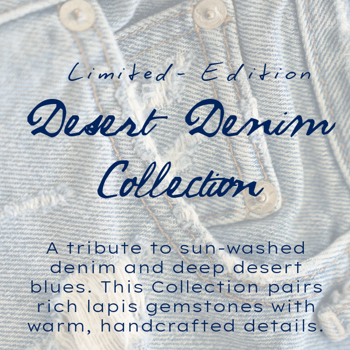 Denim Scarf Heart Necklace, Boho Western Necklace