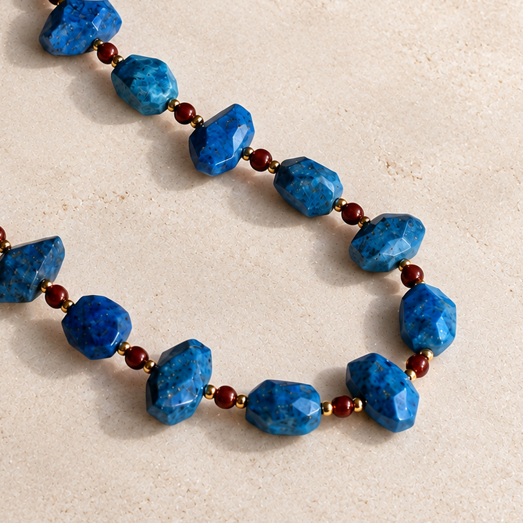 Azura Lapis Statement Necklace