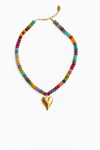 Celine Heart Beaded Necklace