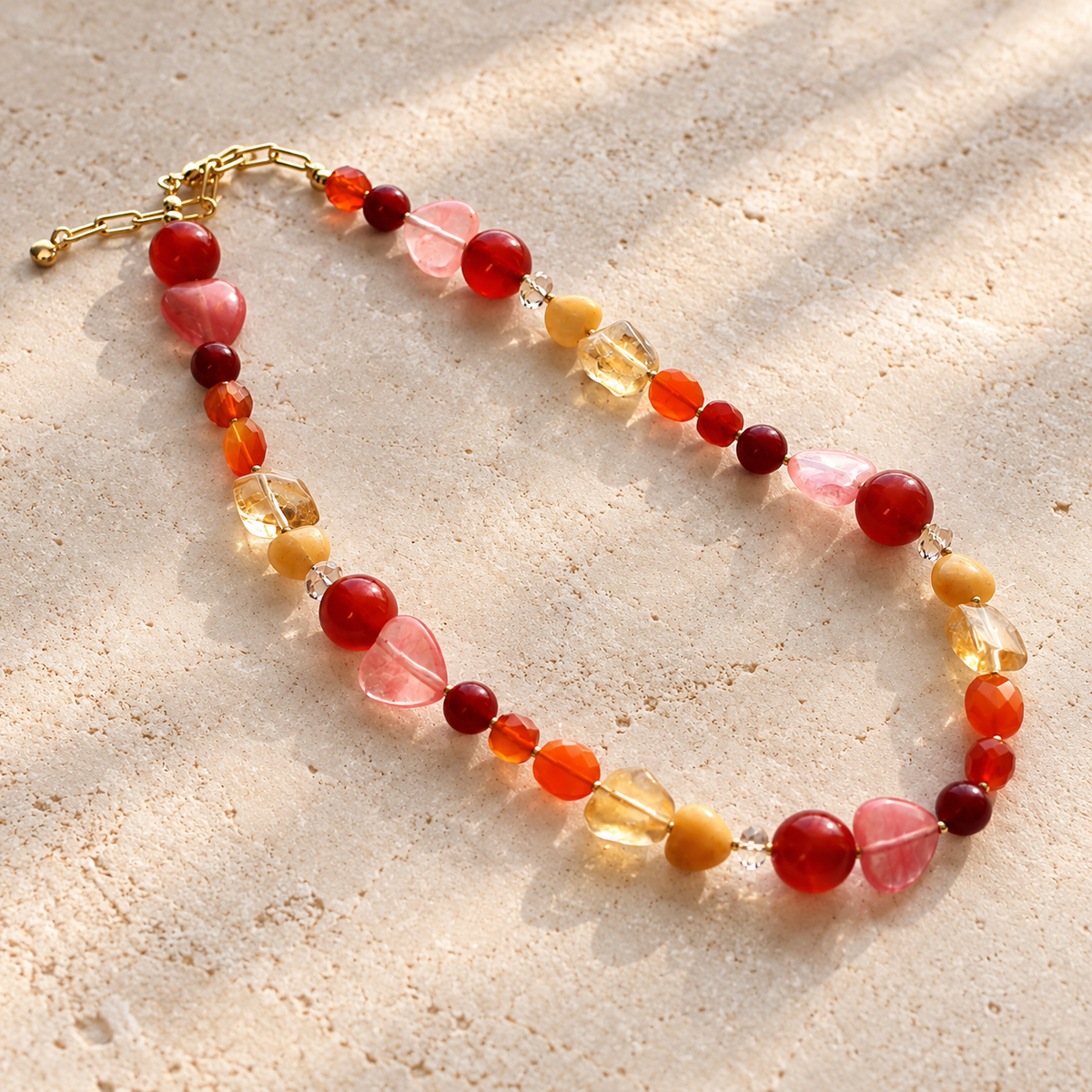 Sangria Gemstone Layering Necklace