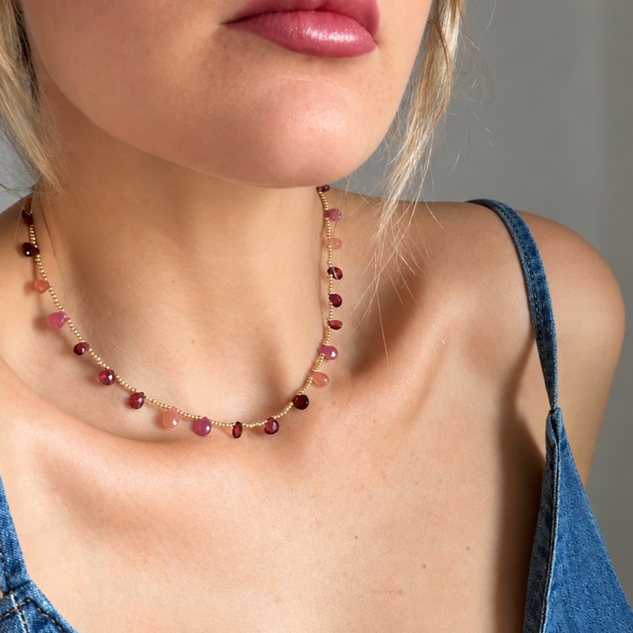 Rosalie Gemstone Layering Necklaces