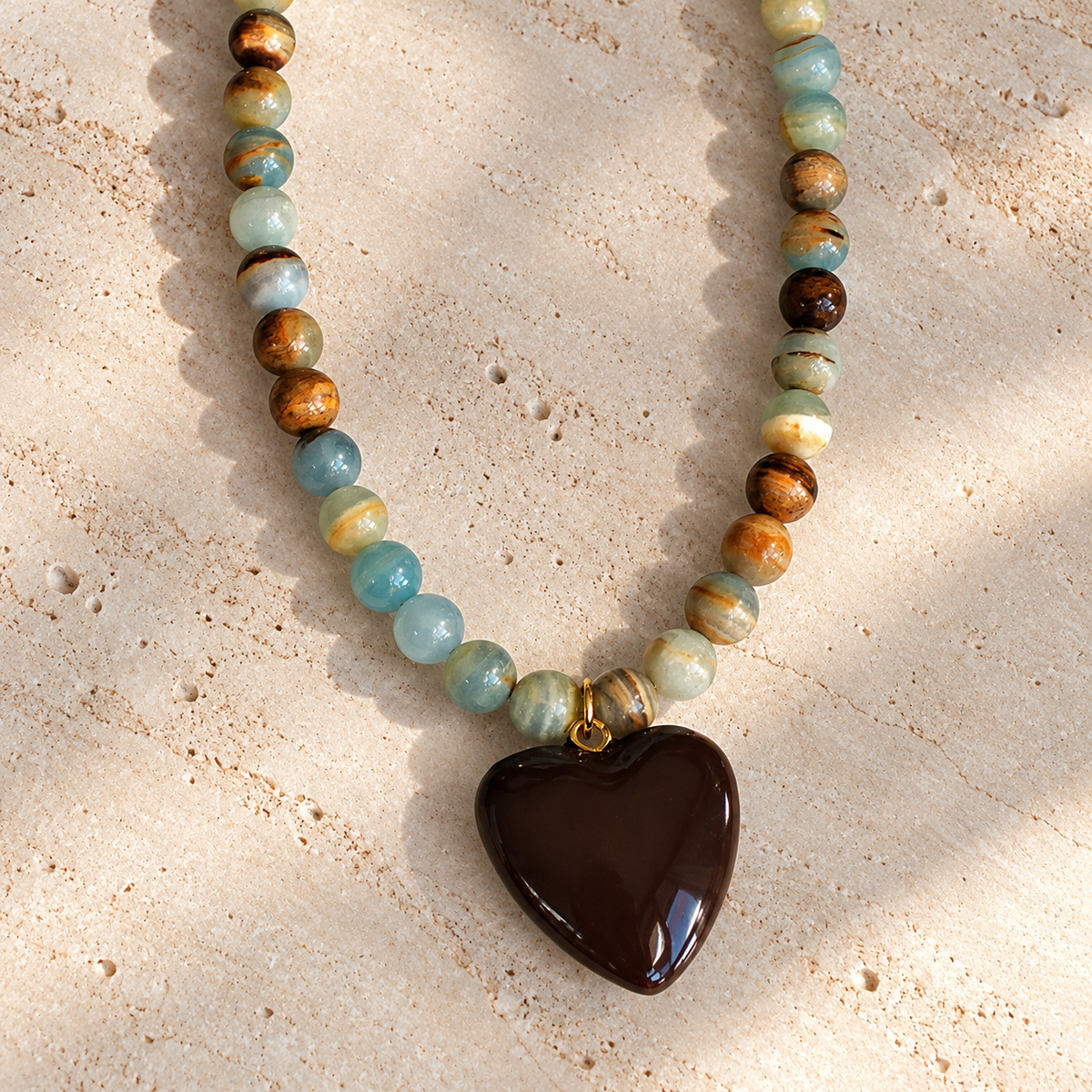 Hazel Heart Gemstone Layering Necklace