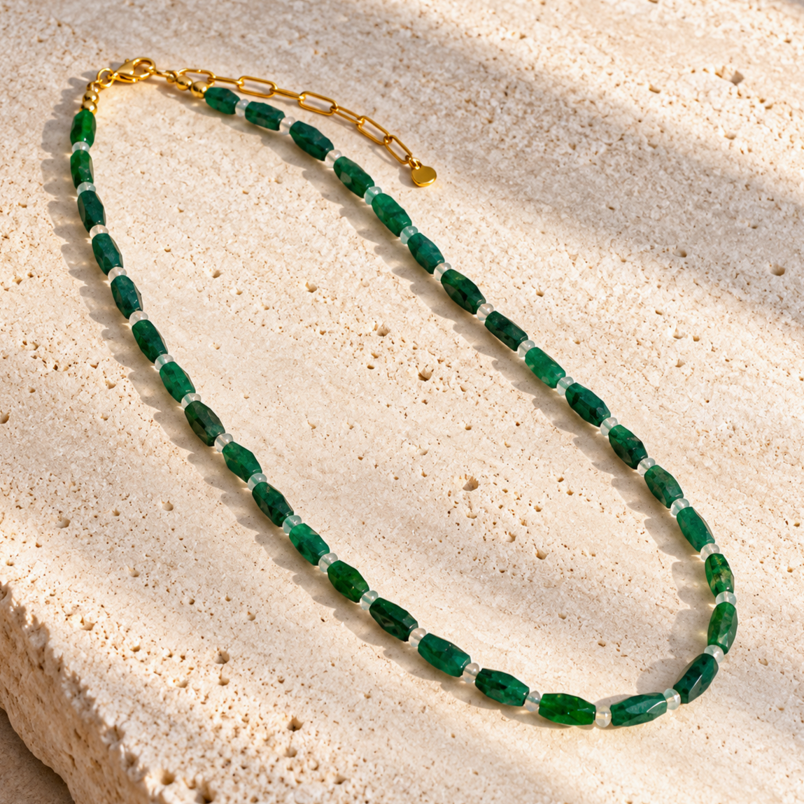 Elodie Aventurine Gemstone Layering Necklaces