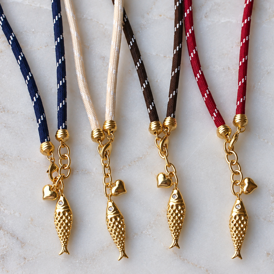 Gold Fish Paracord Necklace