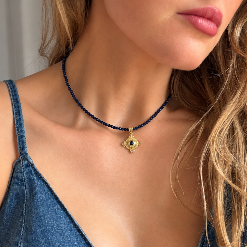 Azul Lapis Semi Precious Necklace