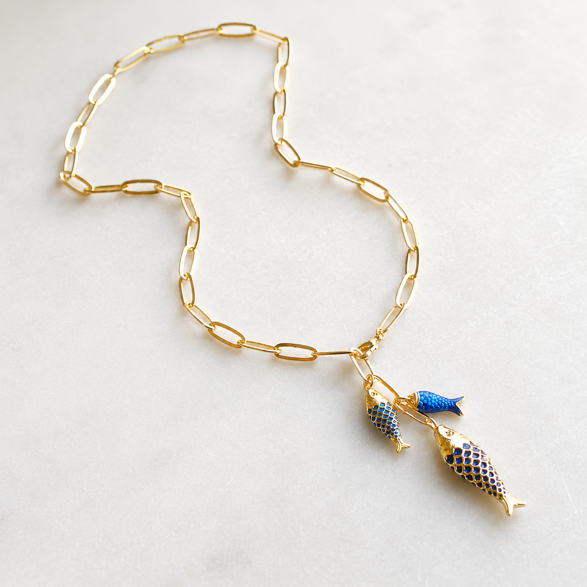 Lucky Catch Fish Pendant Necklace