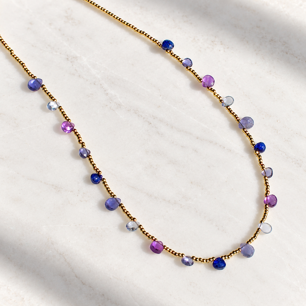 Violet Mist Gemstone Layering Necklace