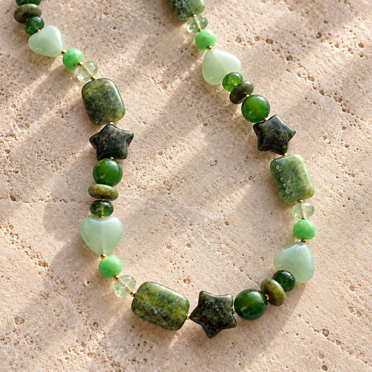 Wild Fern Gemstone Layering Necklace