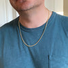 3mm Gold Curb Chain Necklace for Men