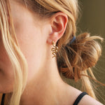 Gold Snake Stud Earrings