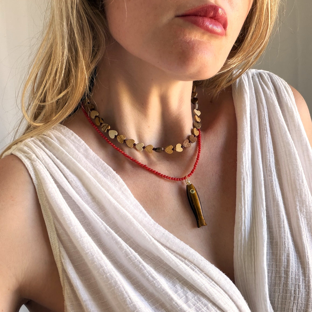 Desert Darling Heart Beaded Necklace