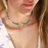 Beaded Turquoise and Pearl Necklace