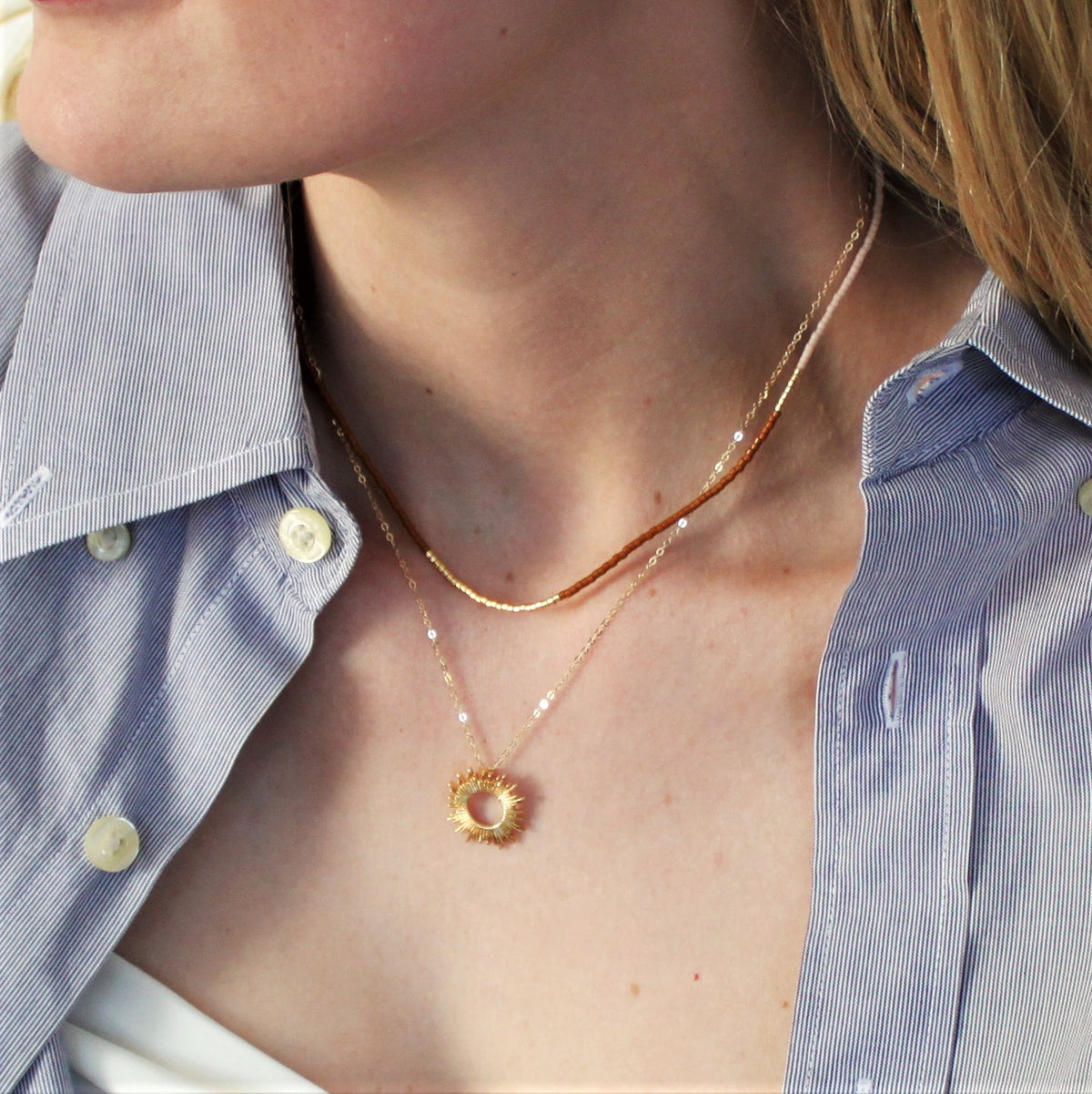 Modern Sunburst Necklace