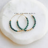 Beaded Malachite Hoop Earrings