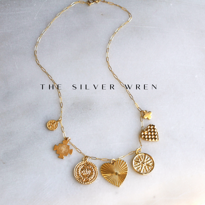 Chunky Gold Multi Charm Necklace