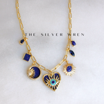 Lapis Multi Charm Necklace