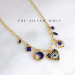 Lapis Multi Charm Necklace