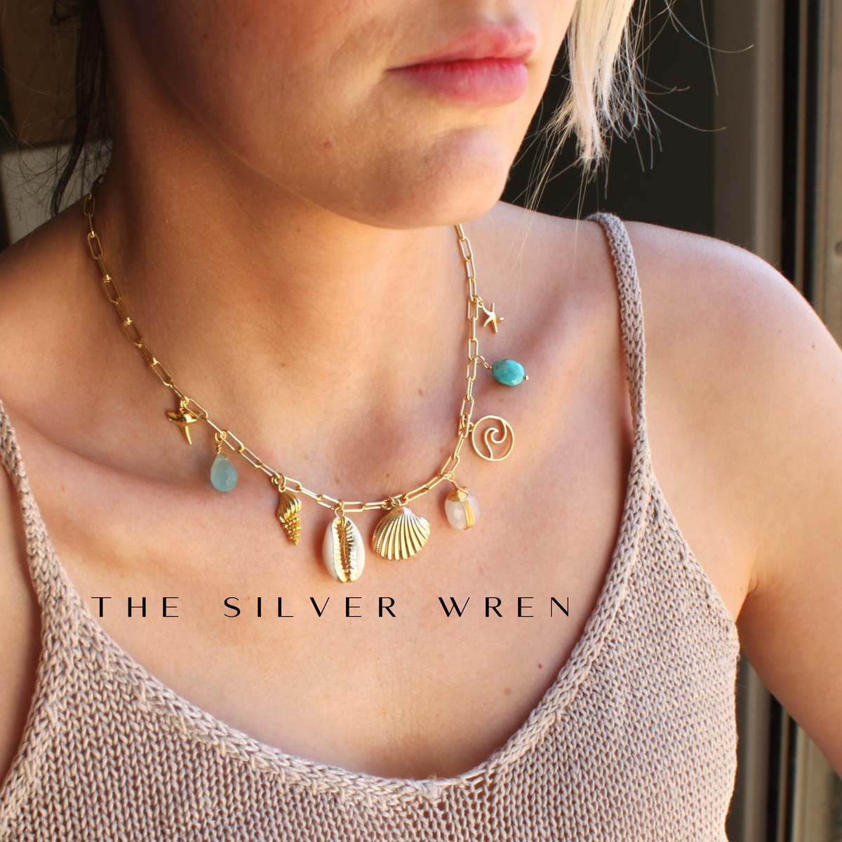 Simple Beach Multi Charm Necklace