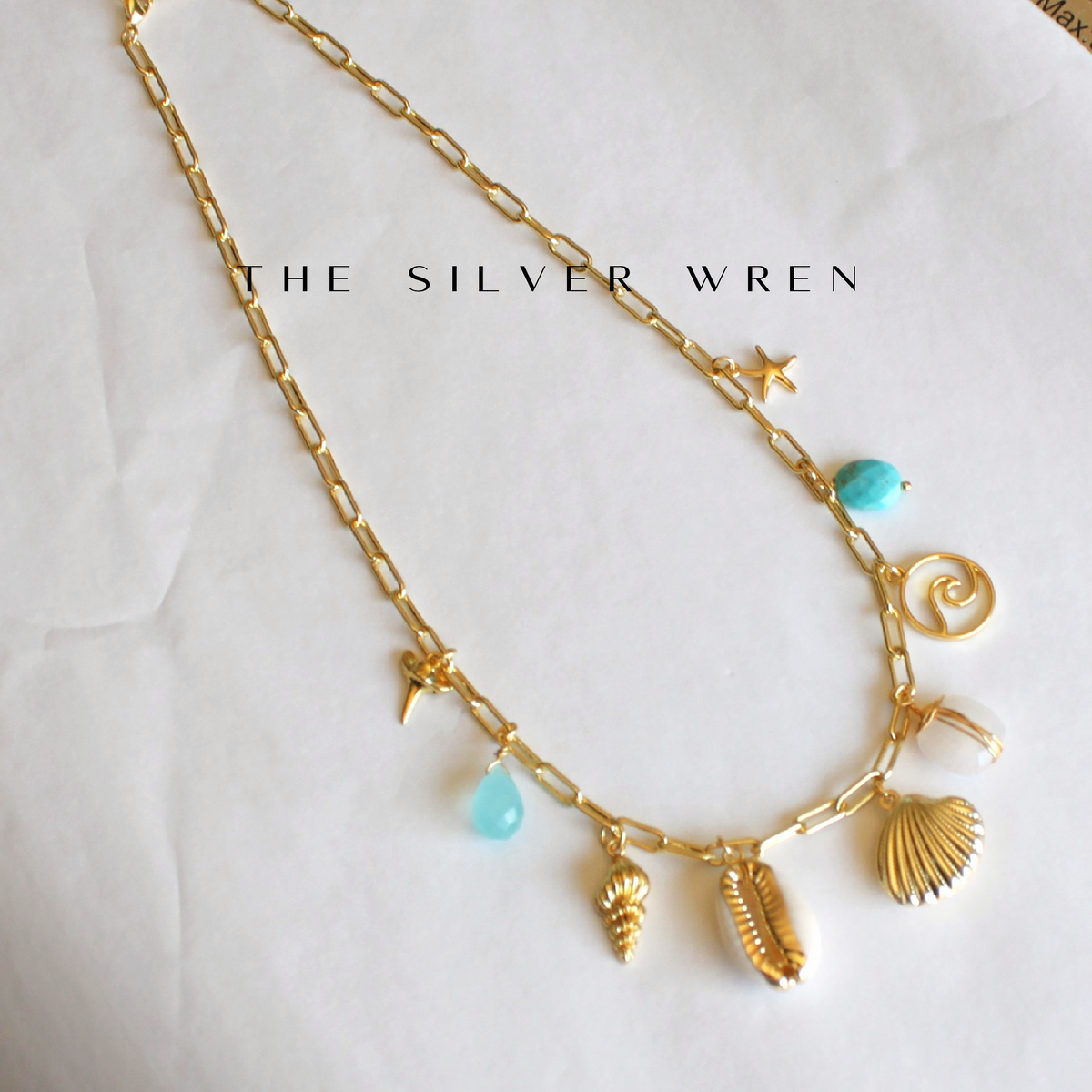 Simple Beach Multi Charm Necklace