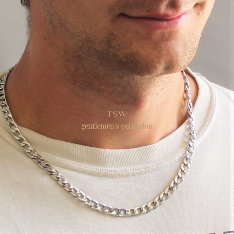 Men's Cuban Link Chain Necklace – The Silver Wren