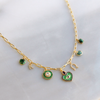 Green Multi Charm Necklace