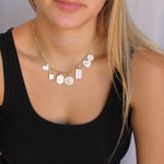 White Multi Charm Necklace