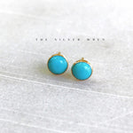 Gold Turquoise Studs