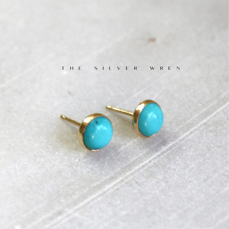 Gold Turquoise Studs