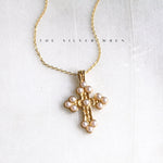 Ina Gold Cross Pendant Necklace