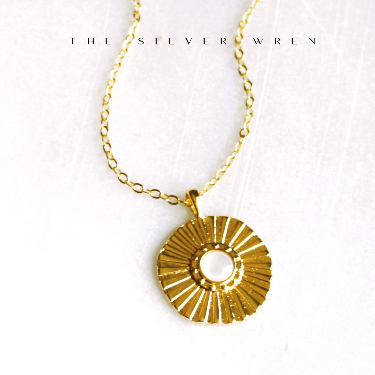 Gold Burst Pendant Necklace