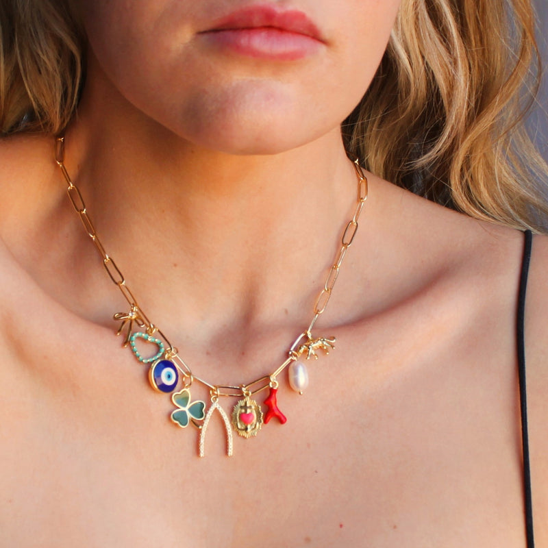 Mixed Multi Charm Necklace