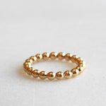 Thick Beaded Gold Band