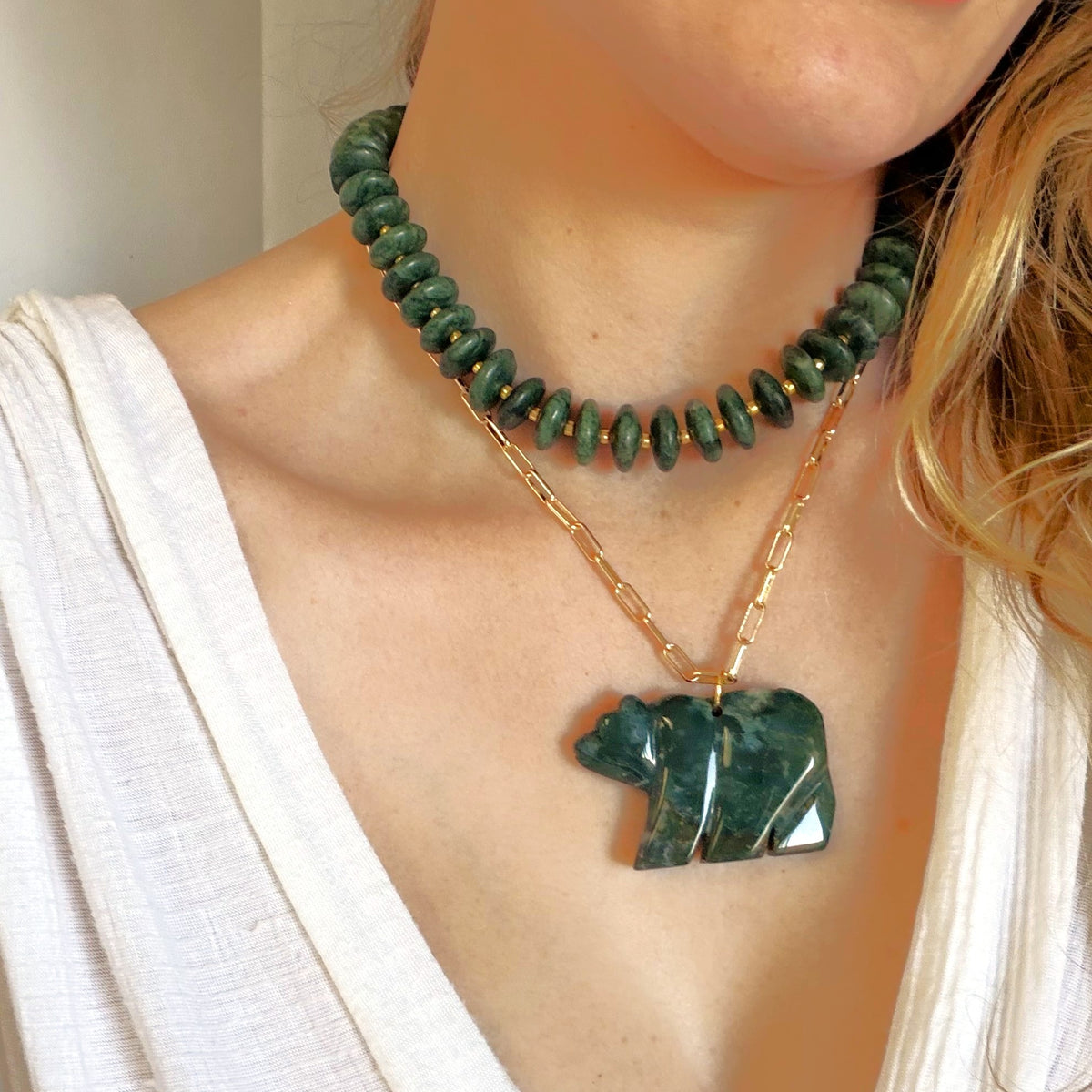 Western Bear Pendant Necklace