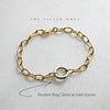 Two Tone Charm Holder Gold Chain Bracelet