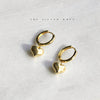 Puffy Heart Gold Huggie Hoops