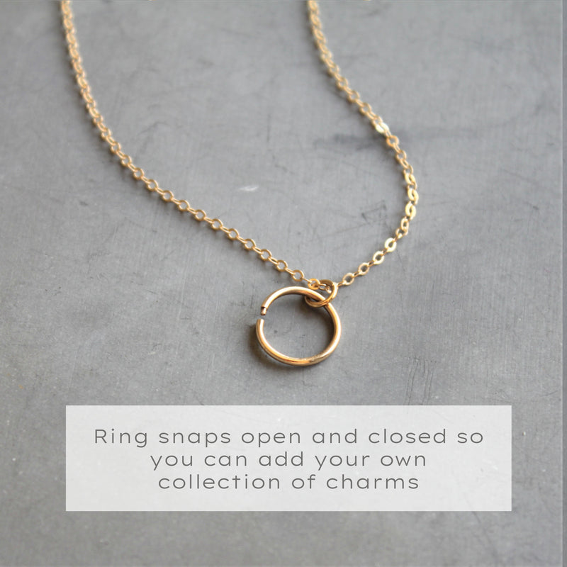 Ring Charm Holder Necklace