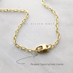 Poema Gold Charm Holder Necklace