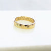 Quinn Thick Hammered Gold Band