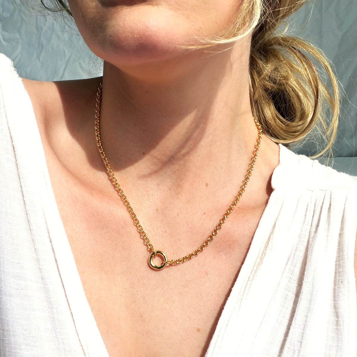 Cate Ring Charm Holder Necklace