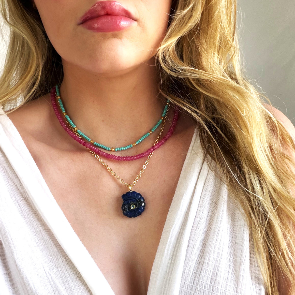 Desert Pop Beaded Necklace