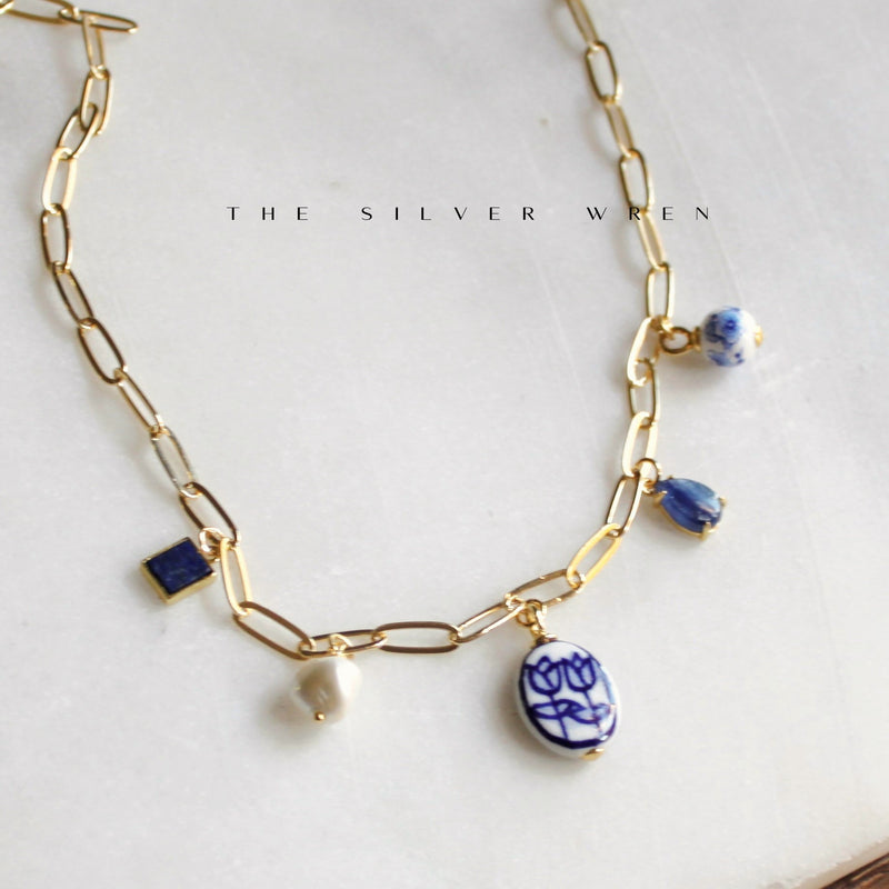 Flower Multi Charm Necklace