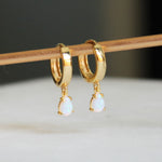 Nyla Opal Hoop Earrings