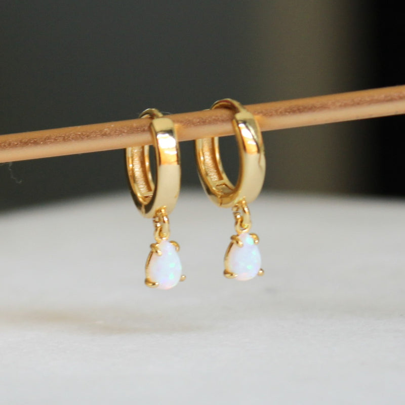 Nyla Opal Hoop Earrings