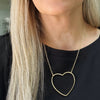 Large Gold Heart Necklace