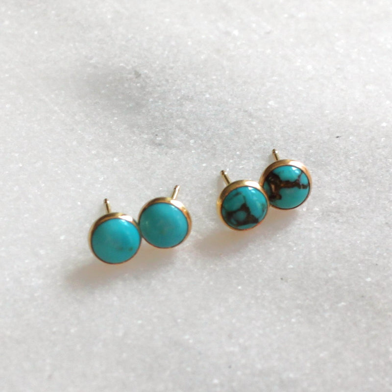 Gold Turquoise Studs