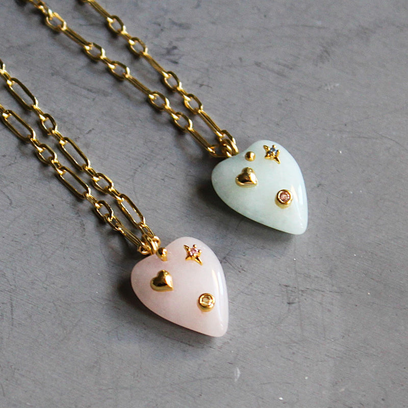 Elle Stone Heart Necklace