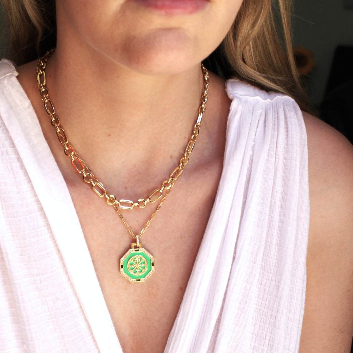 Ekko Medallion Necklace